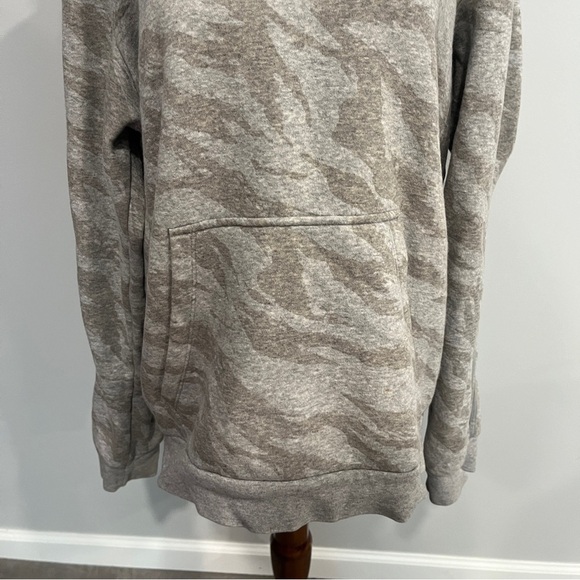 Adidas Three Stripe Gray Camo Sweatshirt Hoodie Medium - Picture 3 of 7